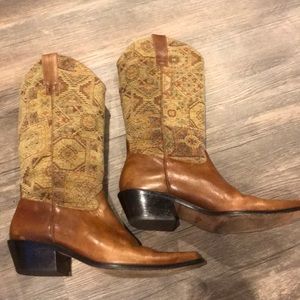 J Jill leather and tapestry boots